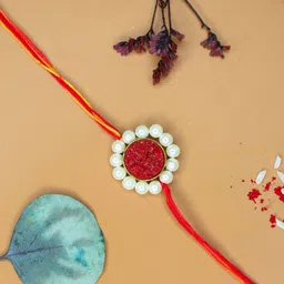 Anouk Pearl Design Rakhi With Quirky Card, Roli & Chawal-image-6