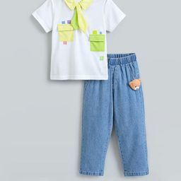 hopscotch 2-Pc Textured T-shirt & Jeans-picture-31