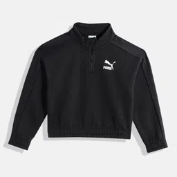 Puma Girls T7 Quarter Zip Sweatshirt-image-24