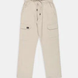 CAVIO Boys Solid Relaxed Regular Fit Mid-Rise Flat-Front Cargos Trousers-picture-16