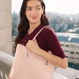 Lino Perros Dusty Pink Solid Laptop Bag-40