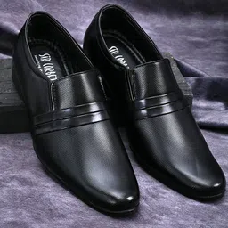 Sir Corbett Men Black Semiformal Shoes-image-7