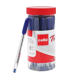 Cello Trimate Ball Pen Cap Closure Type Blue Ink, 8907234007848 (Pack of 25)-111