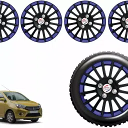 Auto Pearl CBB10 R14 35.56 cm (14 Inch) Press Type Wheel Hubcap with Retention Ring Glossy Black Blue Wheel Cover for Maruti Celerio (Set of 4)-image-55