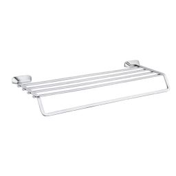 PLATO Victorian Towel Rack Brass Chrome Finish Silver, 6017-image-2