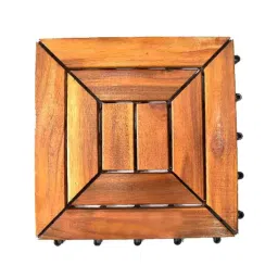 Kayra Decor 12x12 inch Teak Wood Water Resistant Deck Tiles with Interlocking AGT04-image-93