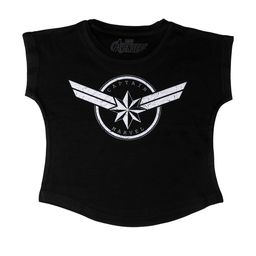 Marvel by Wear Your Mind Girls Black Printed Captain Marvel Top-picture-12
