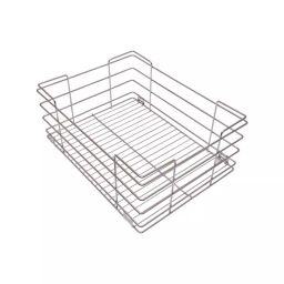 Slimline LIFE Plain Kitchen Basket Nickel Chrome Finish 381x508x152 mm (15x20x6 inch)-image-19