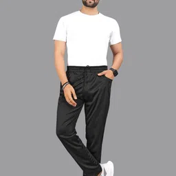ISUEL FAB Men Black Lyocell Running Track Pants-picture-12