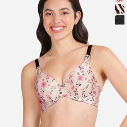shyaway Pack of 3 Floral Bra Medium Coverage Underwired Lightly Padded-image-19