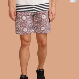 BULLMER Men Pack of 2 Abstract Printed Regular Fit Cotton Shorts-picture-1