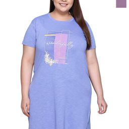 IN Love Pack of 2 Women Plus Size Front Printed Cotton Nighty Chemise-picture-34