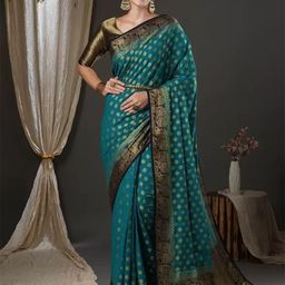 SAADHVI Women Woven Design Zari Pure Silk Kanjeevaram Saree-image-24