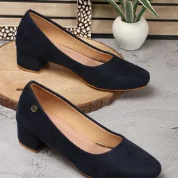 Carlton London Women Solid Block Pumps Heels-37