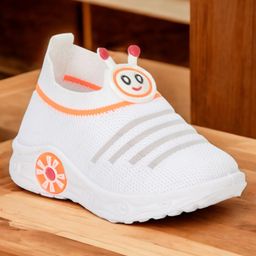Lil Lollipop Mesh Design Alien Face Detailed Musical Booties - White-image-78