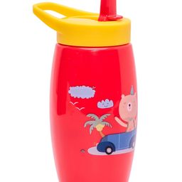 Adore Kiddo Flip to Sip Sports Sipper with Handle- 420ml -Red-21