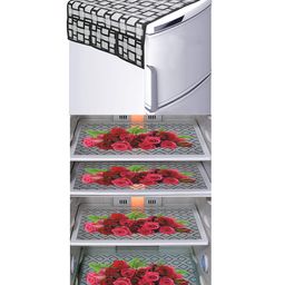 Dakshya Industries Fridge Top Cover and Fridge Mat Combo Set of 5-picture-32