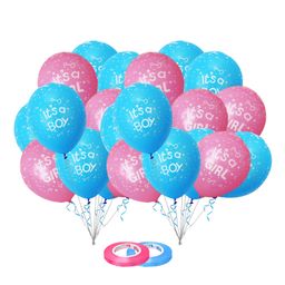 Zyozi Its A Boy & Its A Girl Printed Pink Blue Balloons, Baby Shower Decorations Balloons Combo (PACK OF 52)-10