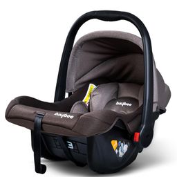BAYBEE 4 in 1 Multi Purpose Baby Carry Cot Cum Car Seat with Canopy, Adjustable Handle, 3 Point Safety Belt | Rocker for Infant | Baby Carry Cot for New Born Baby (Brown)-10