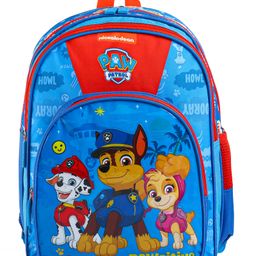 Paw Patrol Heroes 2 Compartment with Pvc Embossed Front Pocket School Bag Blue - Height 14 Inches-image-85