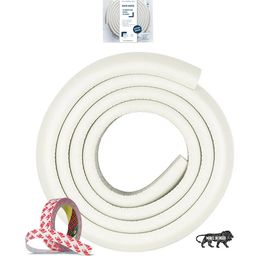 Kids Station NBR BPA-Free Baby Safety Edge Protector - Edge Protector Strip for Infants, Sharp Edges - Toddler proofing Cover - Childproof Guards - High Dense Foam Cushion - L-Shaped, Density 60gm/m - 2m Long (Off-White)-24