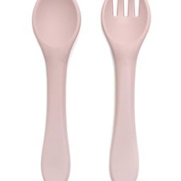 Kids Station 2 Piece BPA-Free Silicone Baby Feeding Set -Fork - Spoon - Make Mealtime Fun and Easy for Your Little One - Tableware Meal Utensils for Kids with Suction - Baby Feeding Product - Pink-image-86
