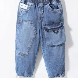 Little Kangaroos Full Length Anti Bacterial Solid Jeans - Blue-picture-47