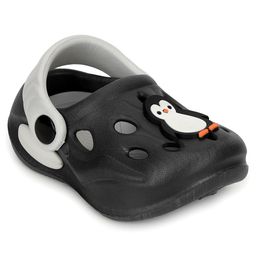 TRUFFLE COLLECTION Colour Blocked Perforated Clogs With Penguin Charms - Grey-image-66