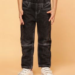 Tales & Stories Denim Woven Mild Washed Jeans - Black-picture-6