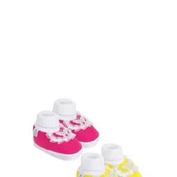 NESKA MODA Pink Cotton Booties-picture-39