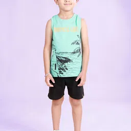 KiddoPanti Boys Printed T-shirt with Shorts-image-87