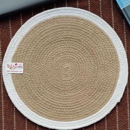 BulkySanta Beige Round Table Placemats-image-67