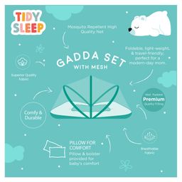 Tidy Sleep Gadda set with Mosquito Net - Delicious Tour image 5