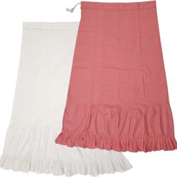 Belizzi Paridhan White & Carmine Combo Pure Cotton Petticoat-image-12