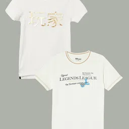 Fame Forever by Lifestyle Kids Pack of 2 Printed Tshirts-image-5