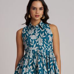 The Cloth Crow Women Floral Print Cotton Shirt Style Top-image-84