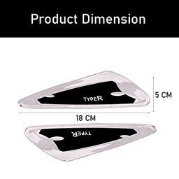 Allextreme Black and Silver Color Universal Fender Sticker With In-Built Mounting Bolts for Cars, SUVs & Other Automobile, EDCGS2B (Pack of 2) image 5