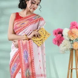 DESH BIDESH Woven Design Pure Cotton Tant Saree-image-73