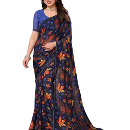 Moda Rapido Floral Poly Georgette Designer Saree-image-55