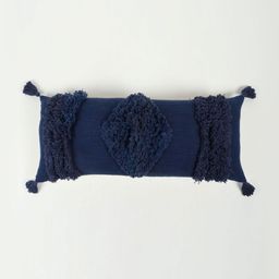 Art Avenue Blue & Cream-Coloured Embroidered Rectangle Cushion Covers-image-78