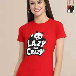 Mast & Harbour Women Typography 3 Printed Applique T-shirt-picture-2