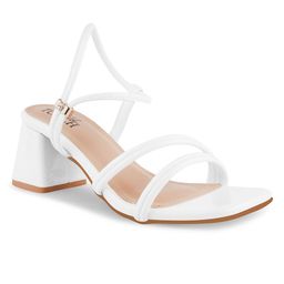 SHUZ TOUCH Striped Block Heels Sandals image 2