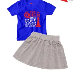 TRIANGLETEES Girls Printed T-shirt with Skirt-picture-22