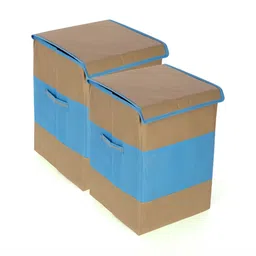 Aura Blue Set of 2 Regular Multi-Utility Organisers-4