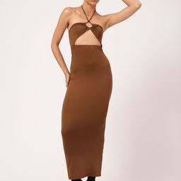Haltered Icon Daring Cut-Out Bodycon Maxi Dress-image-52