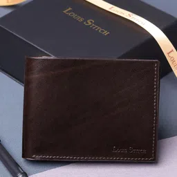LOUIS STITCH Men Textured Leather Two Fold Wallet-34