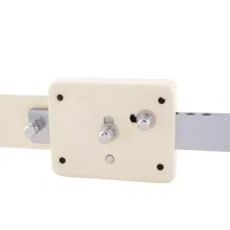 Jainson Locks 20 mm Stainless Steel and Iron Ivory Finish 3 Keys Inter Lock-image-6
