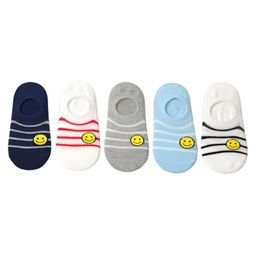 MOMISY Kids Pack Of 5 Striped Ankle Length Socks-16
