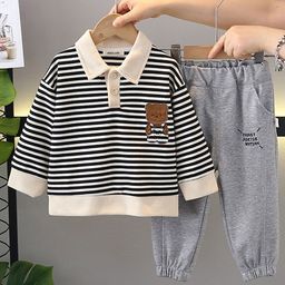 INCLUD Boys Striped Sweatshirt With Joggers-picture-0