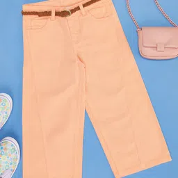 Pantaloons Junior Solid Jeans - Peach-picture-19
